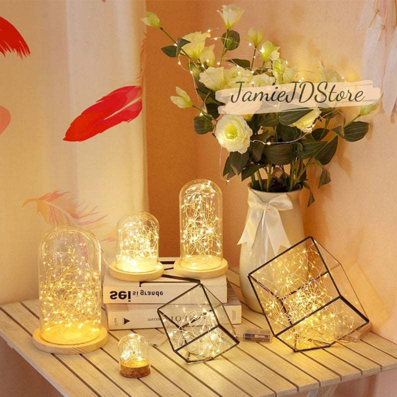 Novel and unique copper wire LED battery box string lights for Valentine's Day, birthdays, weddings, Christmas, and other special occasions.