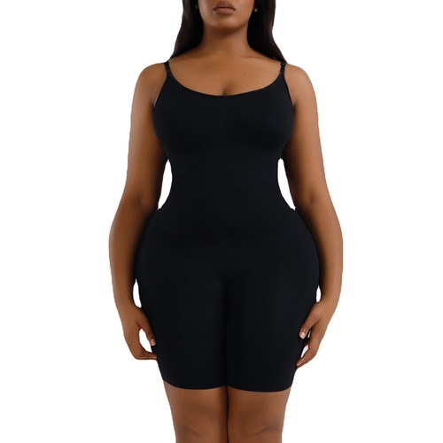 Cross-border large size body-shaping one-piece bodysuit suspenders one-piece underwear butt-lifting pants boxer-angle belly-control body-shaping one-piece enhanced version