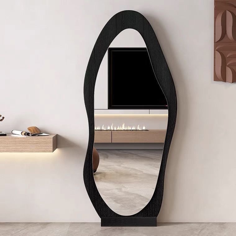 Espejo de cuerpo entero de viento crema Espejo de suelo Espejo de prueba Nórdico Colgar pared dormitorio sala de estar Espejo de vestir nubes de forma extraña image 15