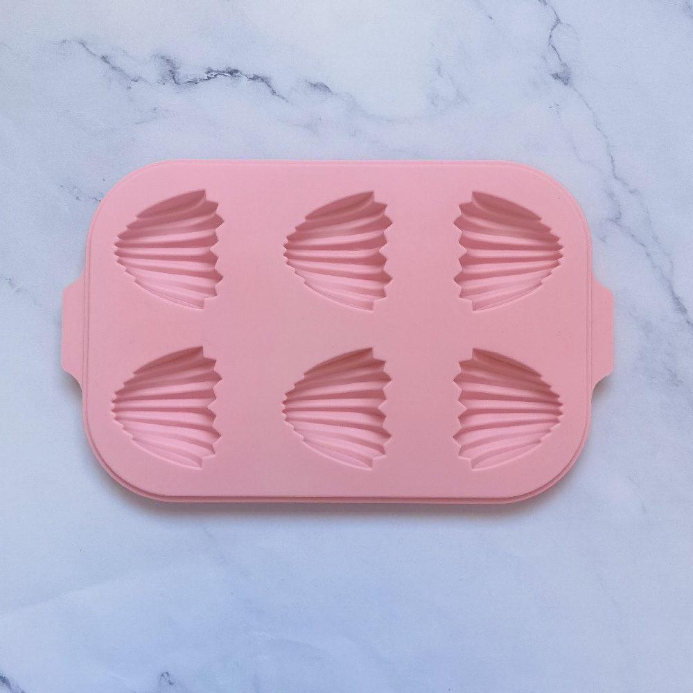 6 conchas en forma de corazón 75 molde de silicona pastel helado pudín molde de postre jabón utensilios