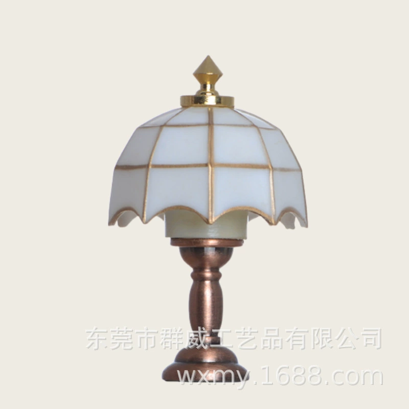 Diy Кукольный домик Аксессуары Моделирование Мини Освещение Мини Настольная Лампа Светодиодная Кнопка Аккумулятор 12v