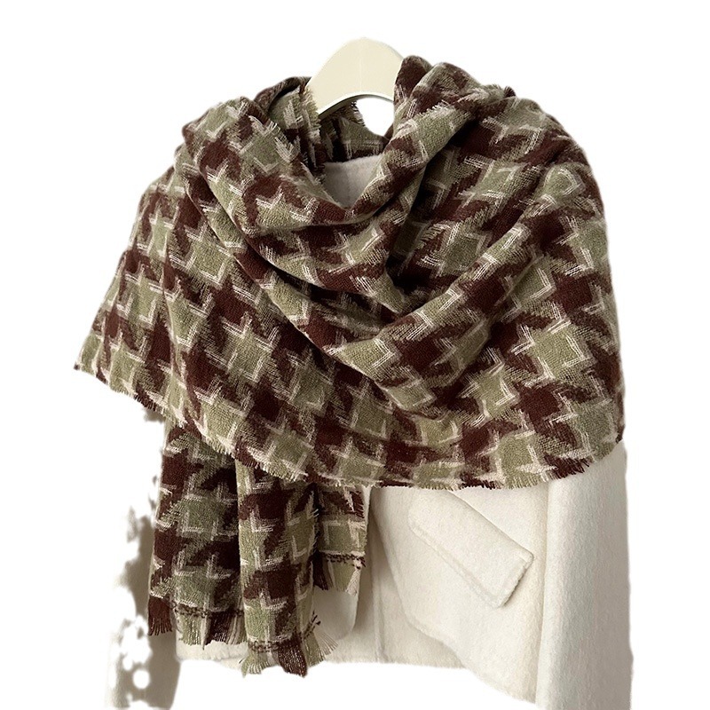 Bufandas de cachemira de imitación de mujeres 2025 invierno de alta calidad espesa alargada bufandas de cuadrilátero caliente bufandas de cuello cubierta chal