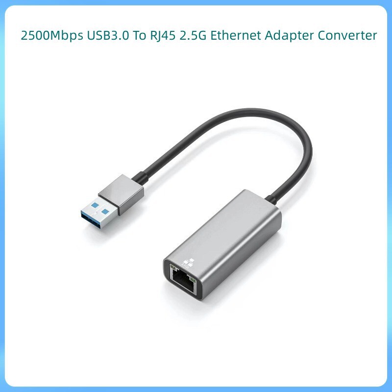 High-Speed 2.5g Network Card 3.0 Wired External Jr45 Network Port Driver-Free Network Cable Converter High-Speed Adapter High-Speed 2.5g Network Card 3.0 Wired External Jr45 Network Port Driver-Free Network Cable Converter High-Speed Adapter