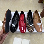 外贸玛丽珍浅口一字绑带平底鞋春款