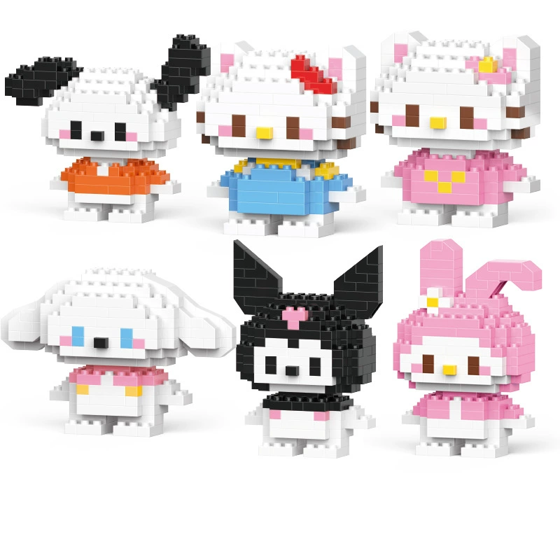 Micro Block Cartoon Figure Set, Micro-Scale Doll (Assorted Random Boxes), Colorful Gift Box
