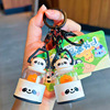 Night light, sophisticated keychain, cute bag decoration, car keys for camping, pendant, panda, wholesale