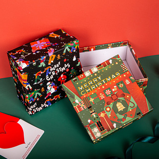 Heaven and Earth Cover Christmas Gift Box Empty Box Customized Christmas Gift Box Design Festive Souvenir Packaging