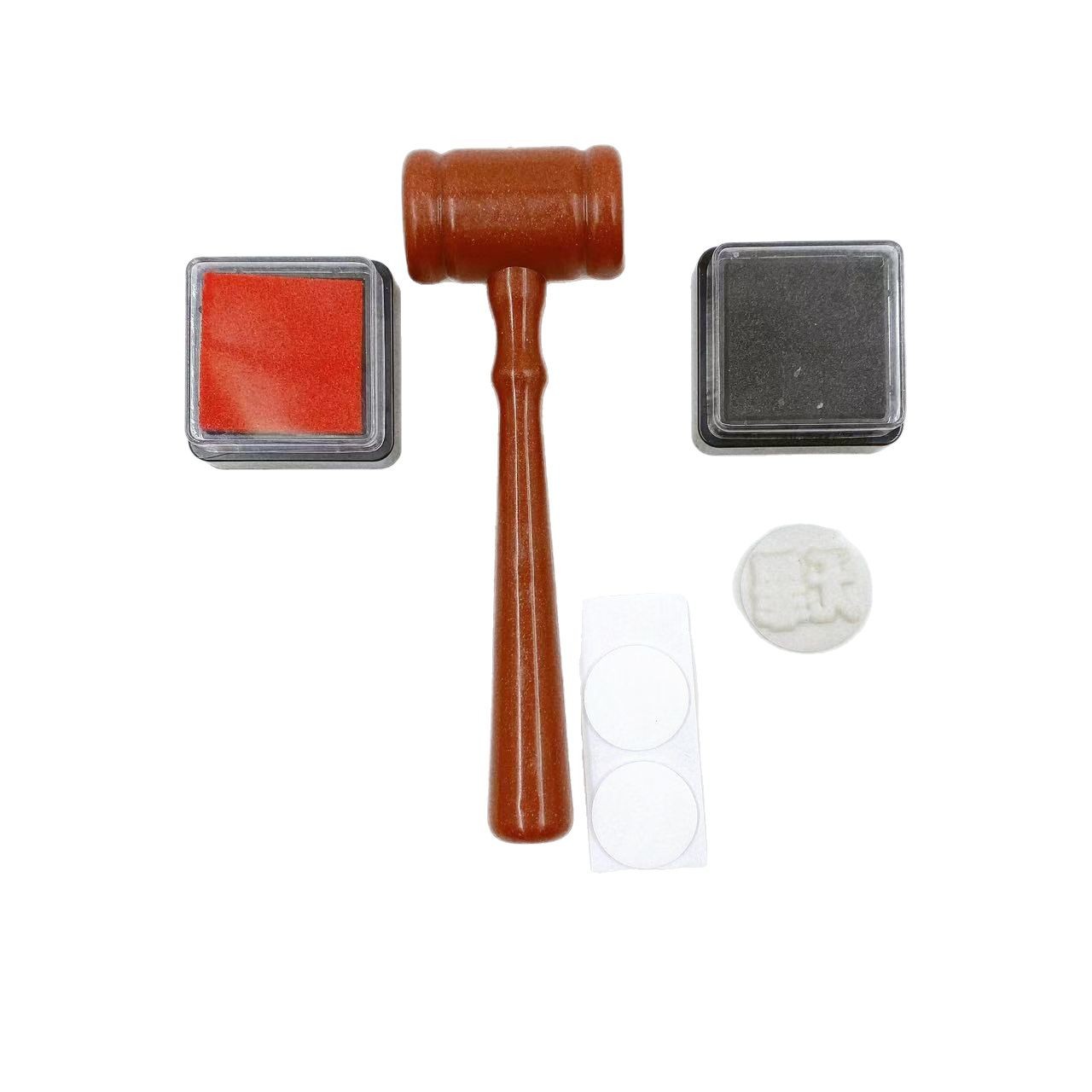 Material de sello creativo culpable e inocente juez martillo de madera cuenta de mano divertido martillo pequeño sello estudiante niño juguete lote