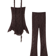 欧美风 围巾饰蕾丝上衣 6050325围巾饰蕾丝上衣 6050325套装