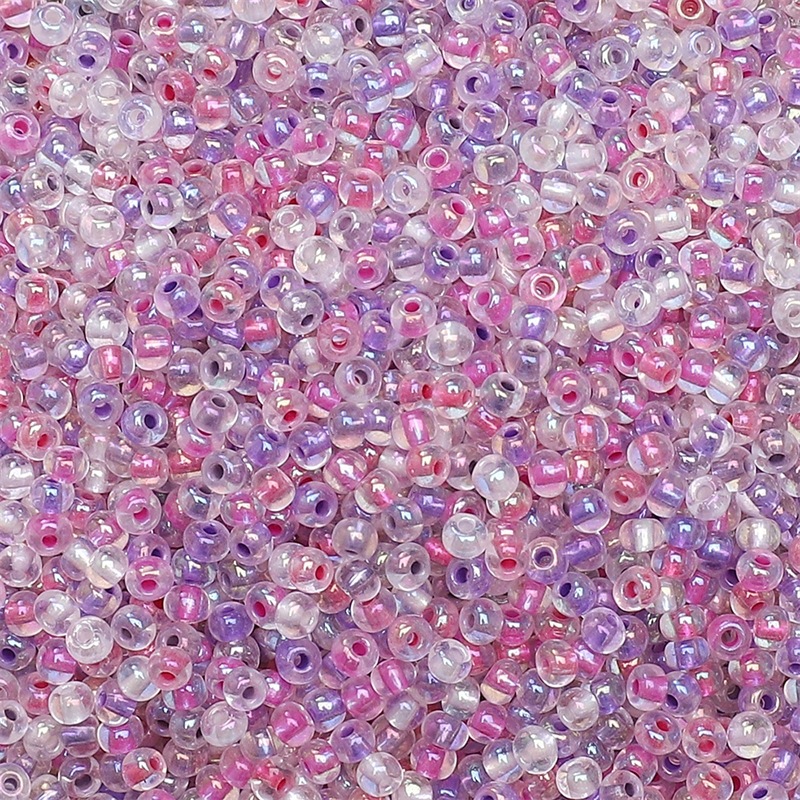 2 - 4mm accesorios de collar de pulsera caseros DIY hechos a mano con cuentas de arroz de núcleo teñido de cuentas de color mágico súper excelente