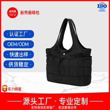 定制亚马逊新款手提托特包时尚休闲单肩包轻便斜挎包带拉链手提袋