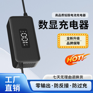 Factory direct supply plastic shell lead-acid battery lithium battery digital display charger 48V3A54.6V2A72V3A ternary