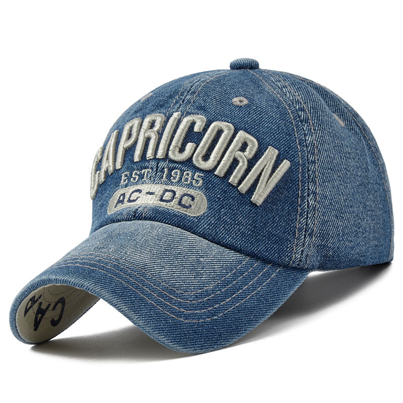 Denim hat men's and women's spring/summer autumn baseball cap Korean fashion hat outdoor leisure sports sun-proof peaked cap