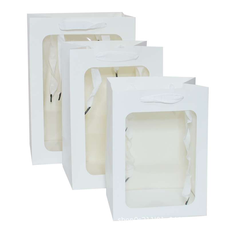 Día de San Valentín ventana bolsa de regalo ventana bolso transparente ramo de flores bolsa de embalaje bolsa de regalo de Navidad