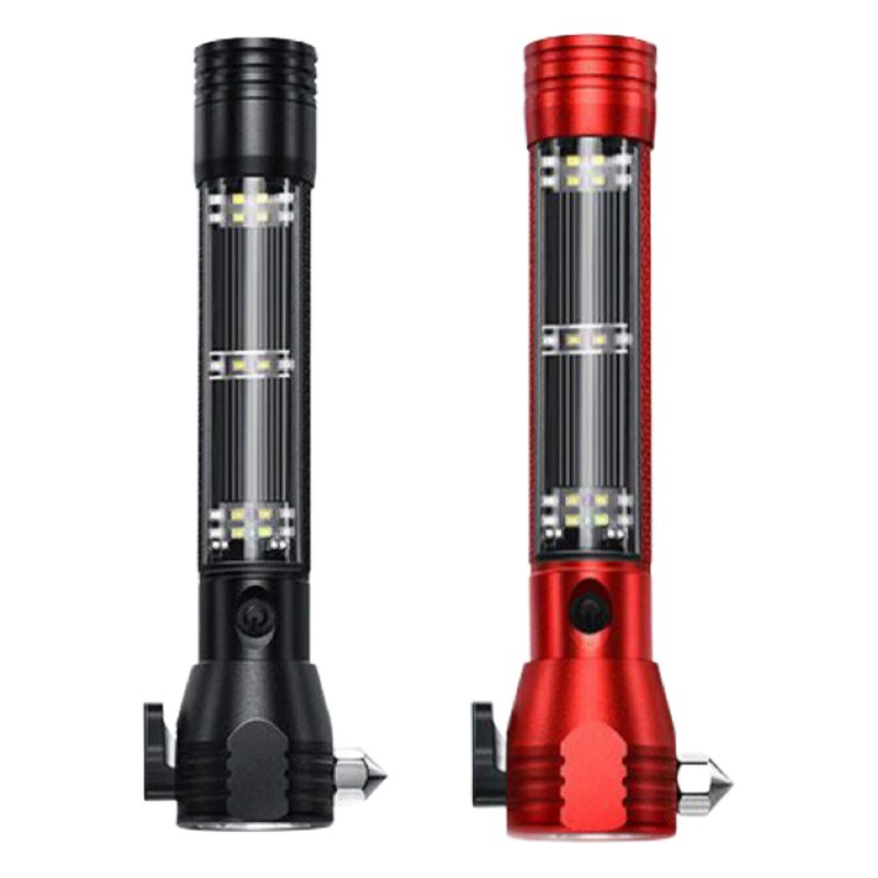 Открытый Солнечный молоток пожарной безопасности сильный свет Многофункциональный Быстрый перезаряжаемый взрывозащищенный сигнализация красный и синий фонарик-вспышка