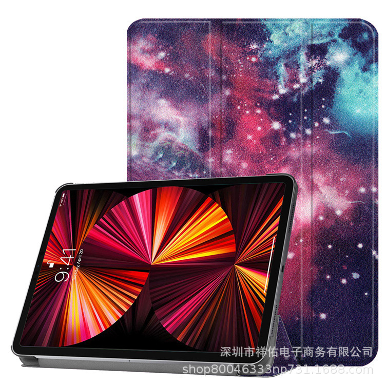 For iPad Pro 11 2021 protective case iPad 10 generation 10.9 2022 tri-fold suction pen charging leather