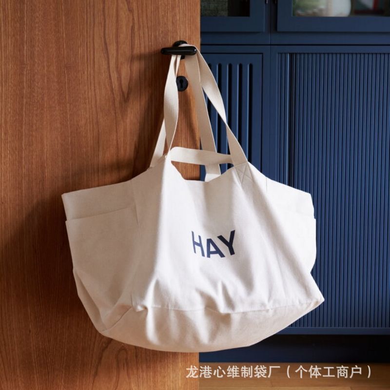 2026 New Trendy Large Tote Canvas Bag Custom Large Shopping Bag Large Gift Bag Custom