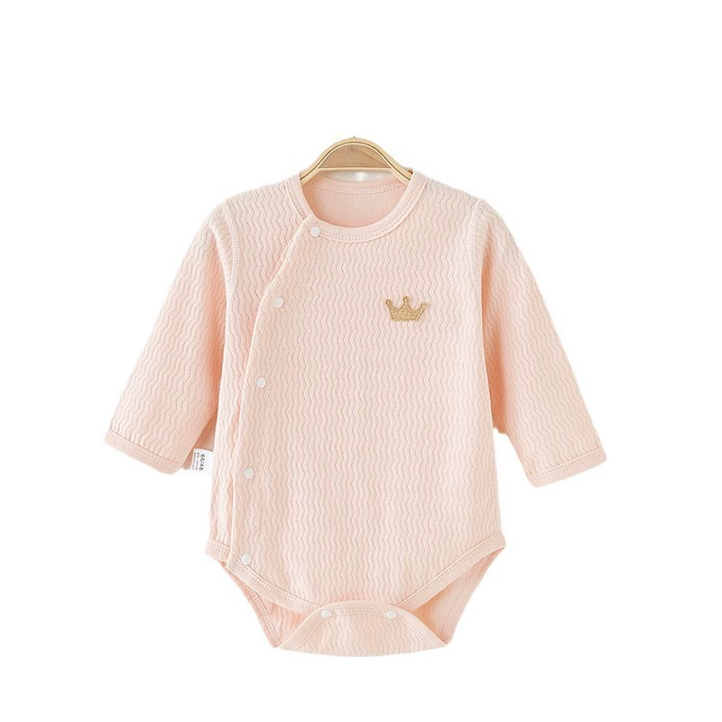 Overall for new born, demi-season cotton children's bodysuit, spring long-sleeve for baby