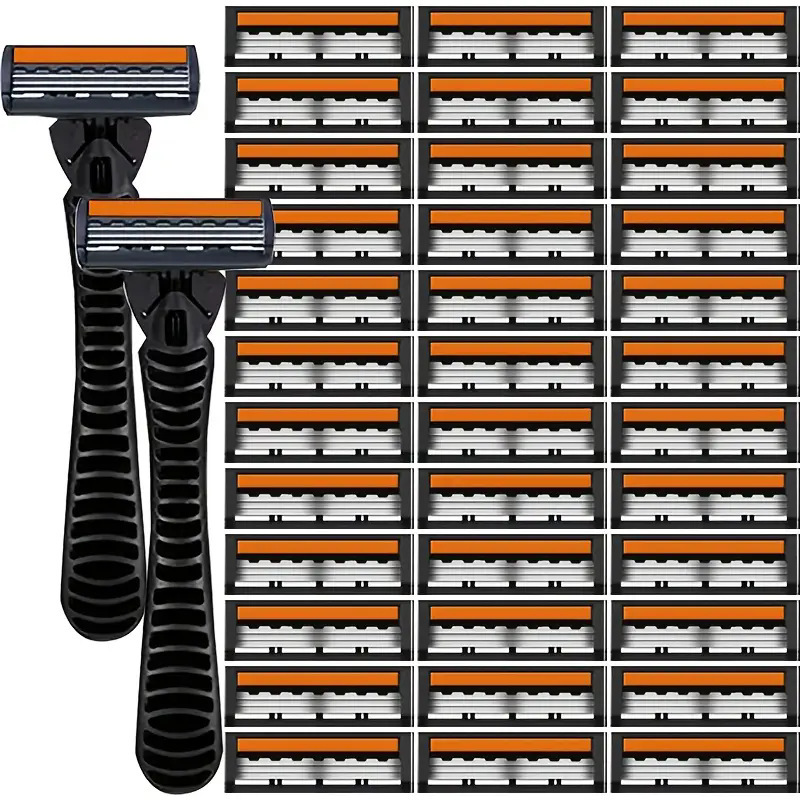 3-layer stainless steel safety razor blade used manual razor body hair removal durable and easy to use 3-layer stainless steel safety razor blade used manual razor body hair removal durable and easy to use