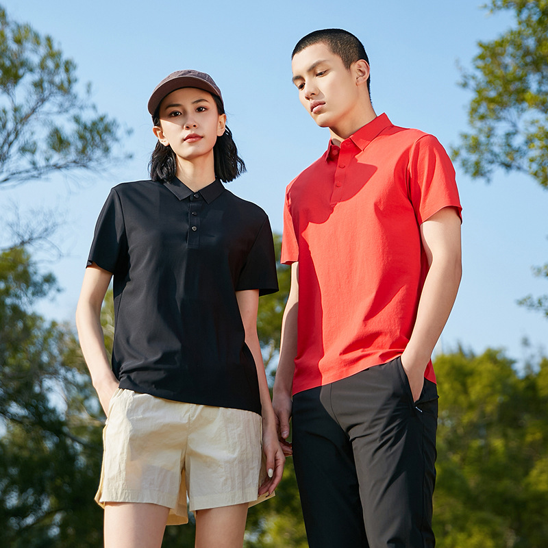 2025 summer new style seamless POLO men's outdoor sports ice silk lapel short sleeves for men and women, dynamic and fashionable