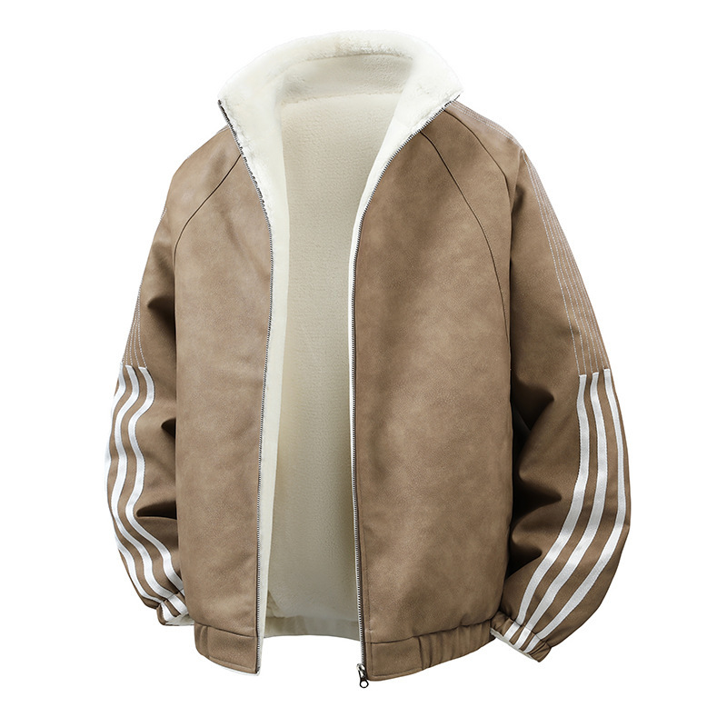 New cross-border style stand-up collar cotton-padded jacket, unisex, couple style, winter reversible, trendy, versatile, casual cotton-padded coat.