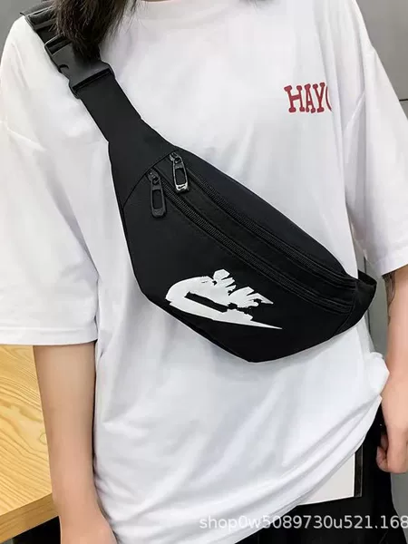 Cross-Border Trendy Brand Multifunctional Waist Bag for Men and Women, Student Chest Bag, Outdoor Running Sports Bag, Travel Crossbody Bag, Waist Bag