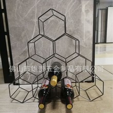 创意萄萄酒红酒酒架 6支红酒架 葡萄酒铁艺红酒架镀金枪黑色酒架