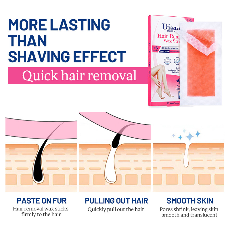 vaska papīrs Disaar DIY zona sieviešu sejas bez lūpu roku matu noņemšanas plāksterim_voghion.com