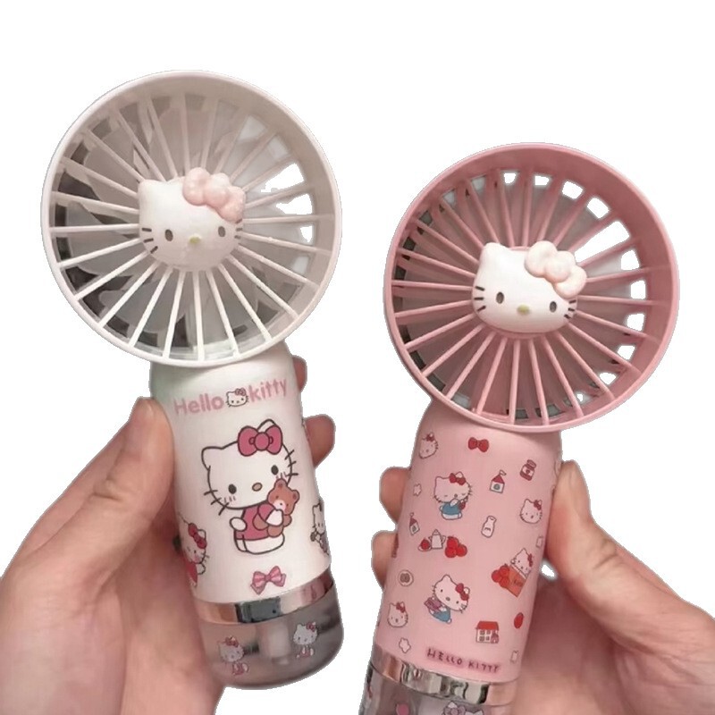 Kitty猫スプレー扇風機ミニ手持ちusb充電金学生はデスクトップスプレー扇風機が必要です。|undefined