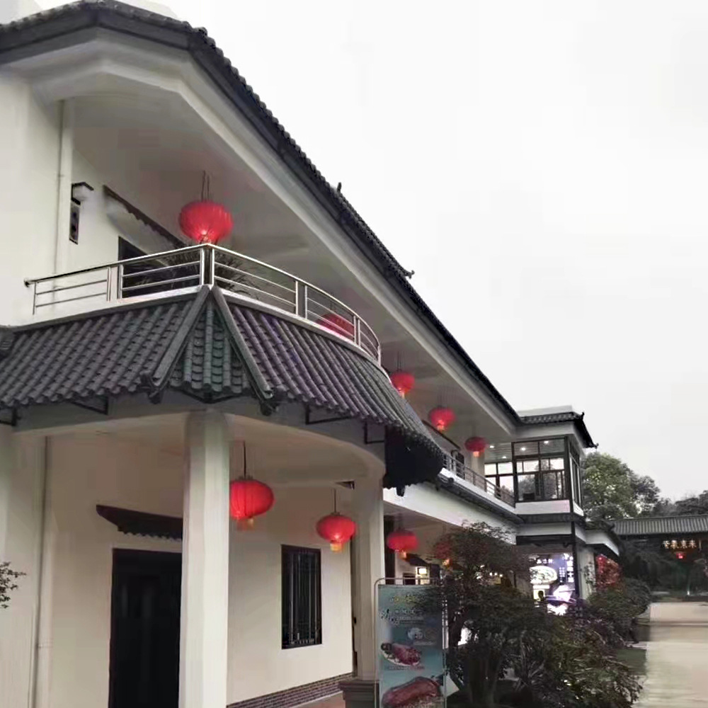 树脂瓦玻璃纤维仿古瓦PP一体塑料瓦仿古装饰屋面铺设施工防水新