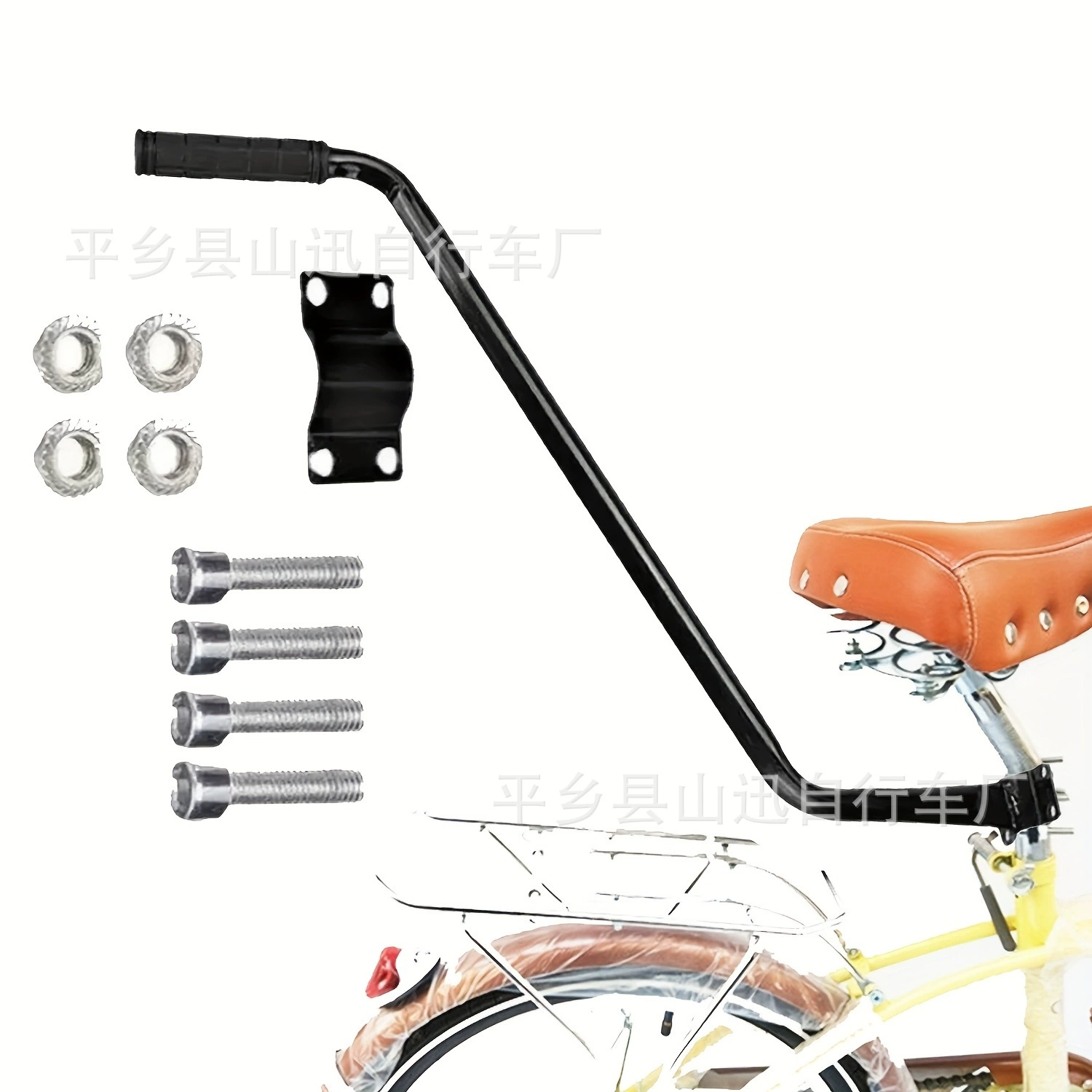 Вспомогательная ручка для велосипеда для детей, безопасный и удобный инструмент для обучения детей езде на велосипеде, с ручкой для толкания и обучающими ручками.