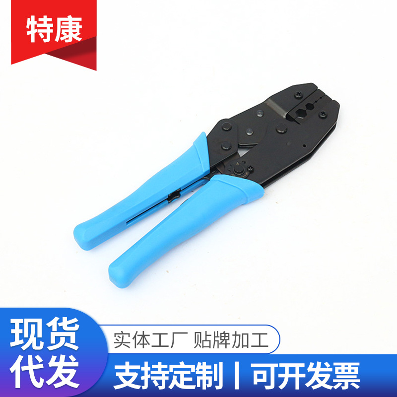 跨境同轴电缆棘轮式端子压线钳压接钳钳子钳中间对接紧线压线钳