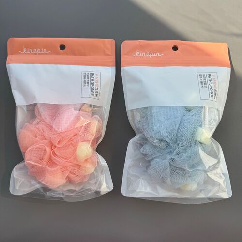 Today's Yipin heart-shaped bath flower bath ball bubble bath ball bath rub bath PE sponge individually packaged 26 grams