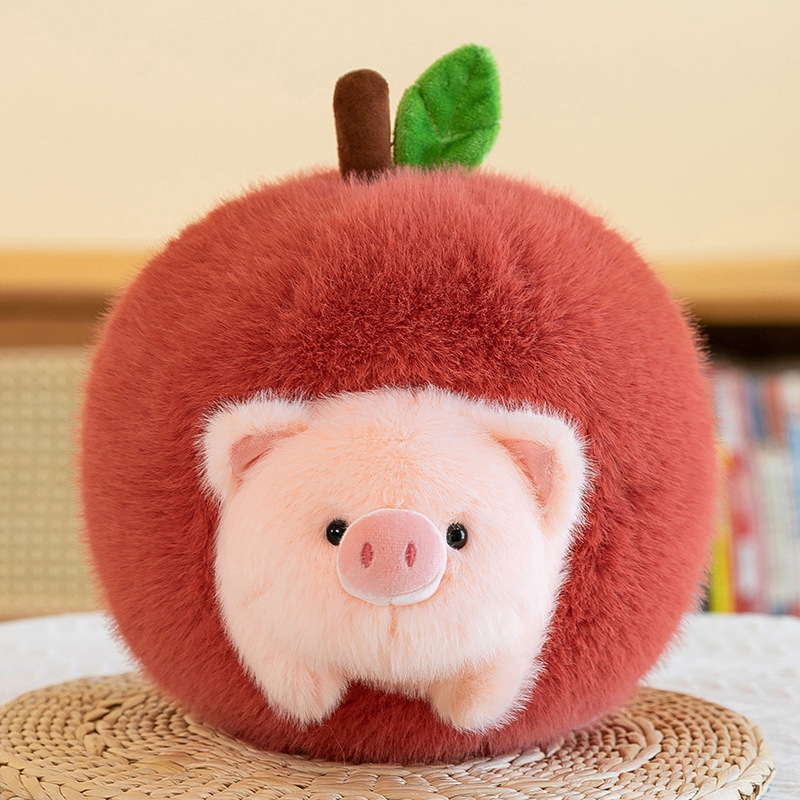 Nuevo juguete de peluche de cerdo de manzana lindo cerdo muñeca niña regalo muñeca creativa muñeca agarra muñeca comercio exterior