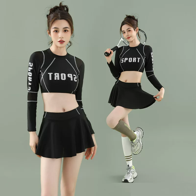 Swimwear, split set, long-sleeve, wholesale, fitted
