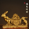 FORTUNE Pure copper rabbit Decoration Home Furnishing ornament a living room Zodiac Rabbit Mascot Arts and Crafts rabbit