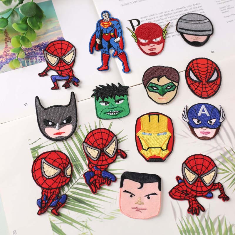 依绣刺绣布贴电脑绣花章精美手工烧边款超级英雄衣服装饰补丁贴布