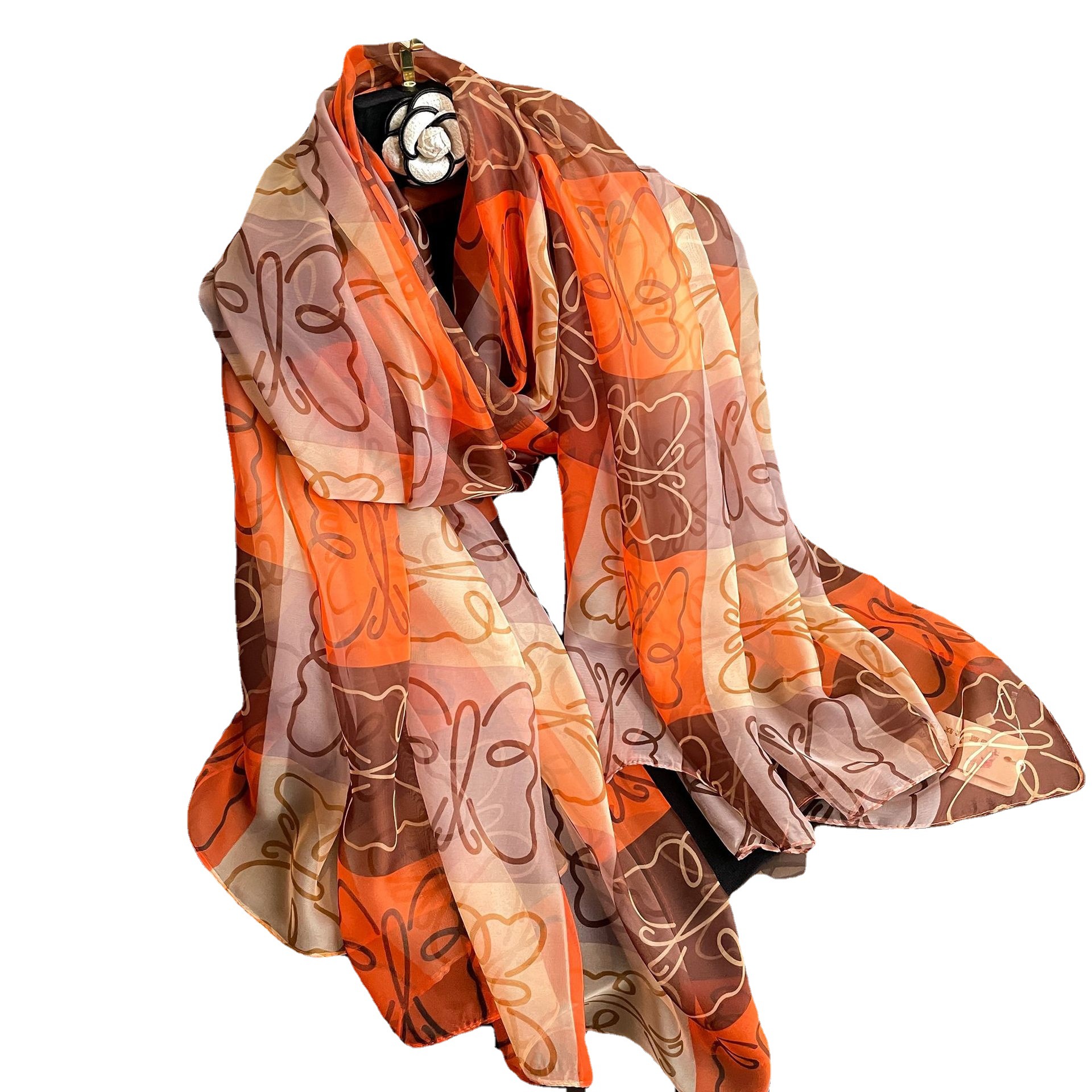 2023 Edizione coreana Stile versatile e alla moda Youou Yarn Sciarpa da donna Primavera e autunno Scialle Protezione solare Spiaggia_voghion.com