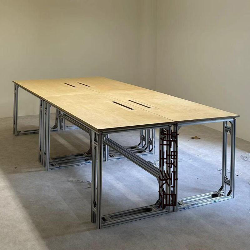 Simple Modern Computer Desk Marine Board Aluminum Profile Long Conference Table Meeting Table Personalized Creative Office Desk Desk