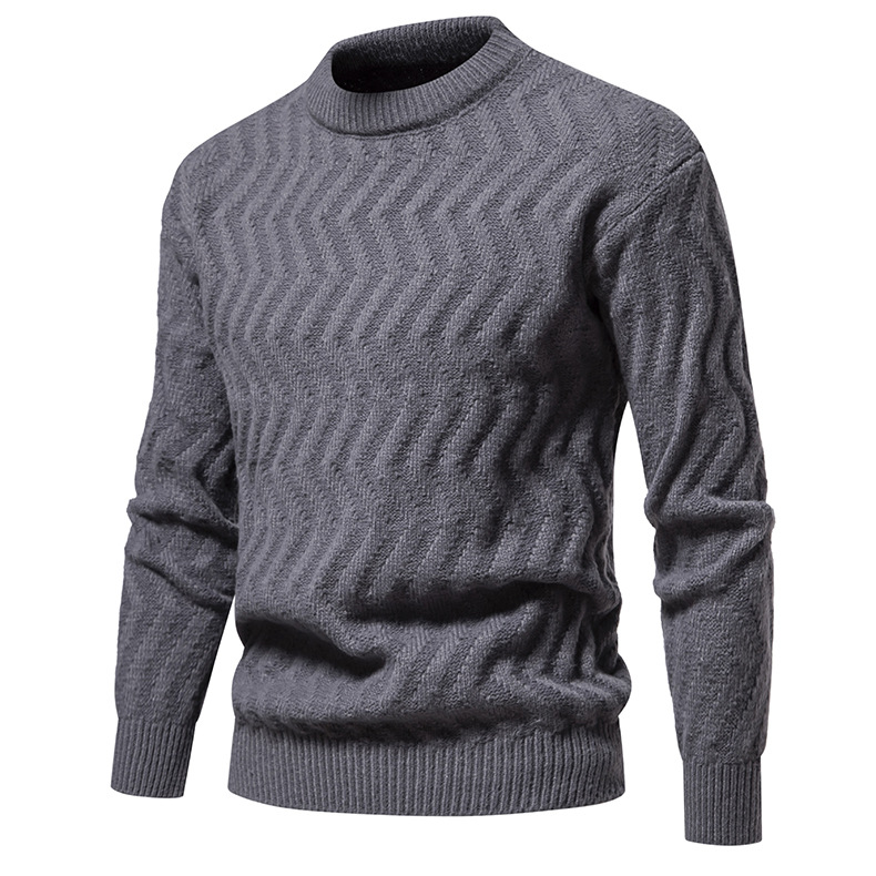 Women's Sweater Twisted Flower Round Neck Solid Colour Pullover_voghion.com