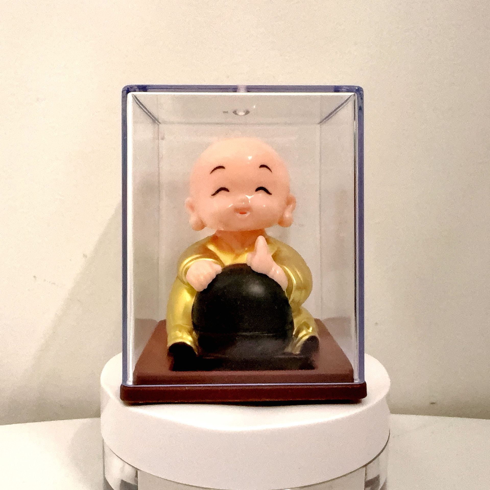 M 11-2inch 황금 큰 목어 작은 스님