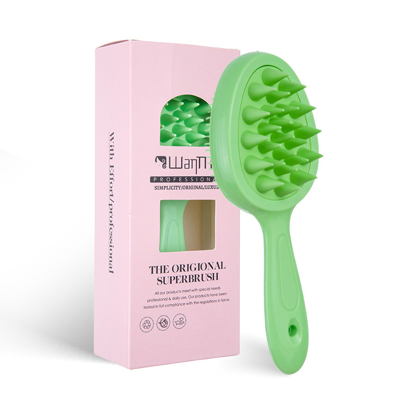 손잡이 샴푸 브러쉬 - 그린 opp백