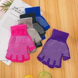 运动骑行健身手套男女防滑半指透气耐磨点胶瑜伽训练手套可加LOGO