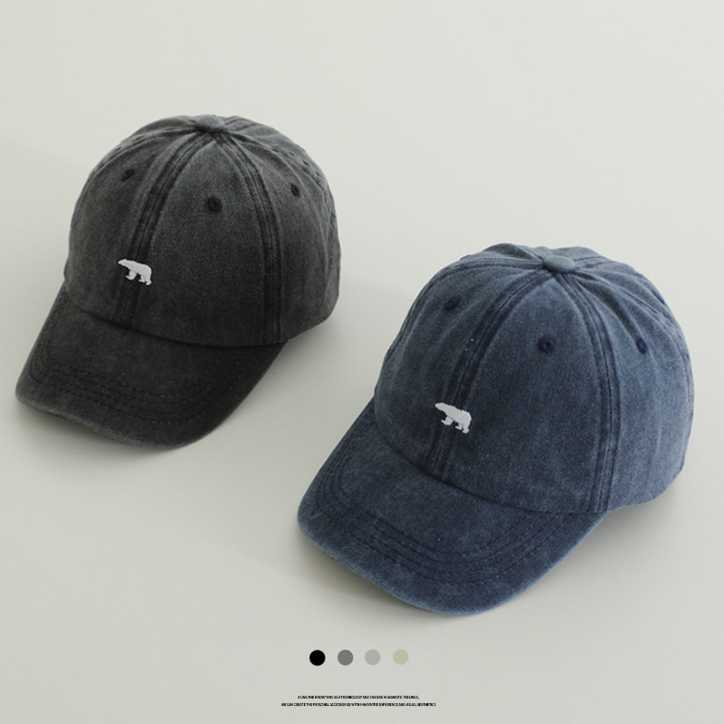 Sombreros infantiles para niños niñas sombreros de boca de pato vaquero color lavado coreano amplio brillo sombrero de béisbol sombrero primavera otoño verano