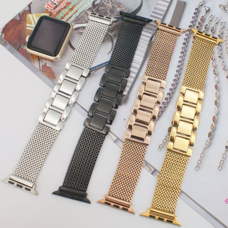 For Apple Watch iwatch6 Milanese Nice Thin Strap iPhone Watch5 Metal Steel Belt Jewelry Belt