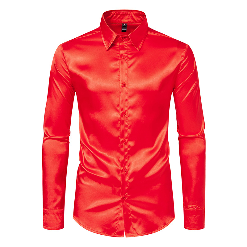 Men's Solid Color Blouse Men's Clothing display picture 9