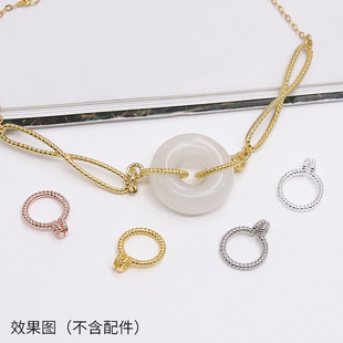 S925���yƽ���ۈAȦ�׿�Ȧ��DIY�������朿��^ƽ��朿�����h��