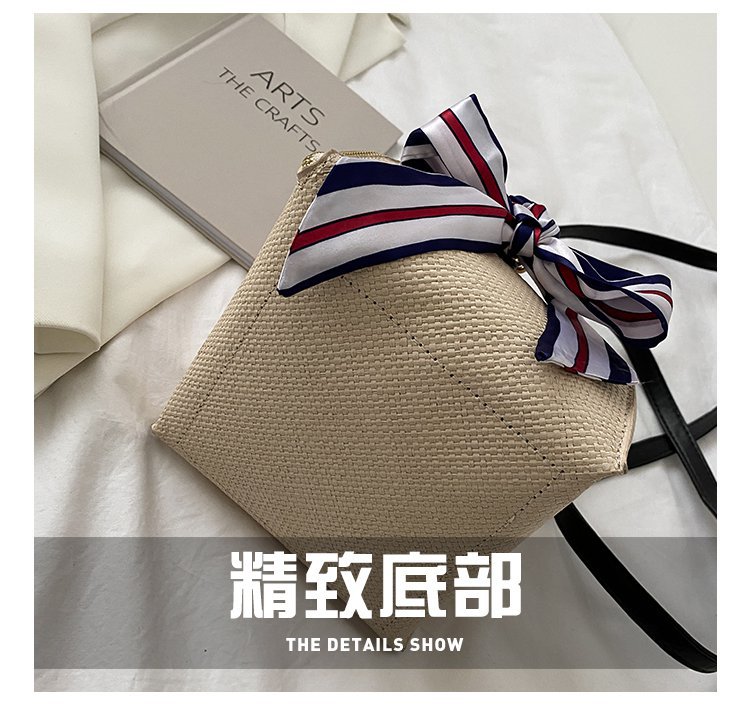 Korean Woven Messenger Shoulder Silk Scarf Bag display picture 21