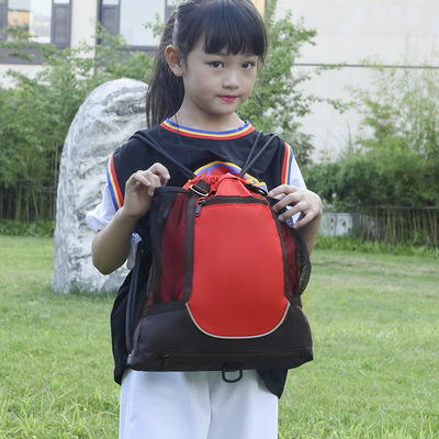 奧豐兒童背球書包籃球包足球排球包男女運動束口抽繩雙肩包收納