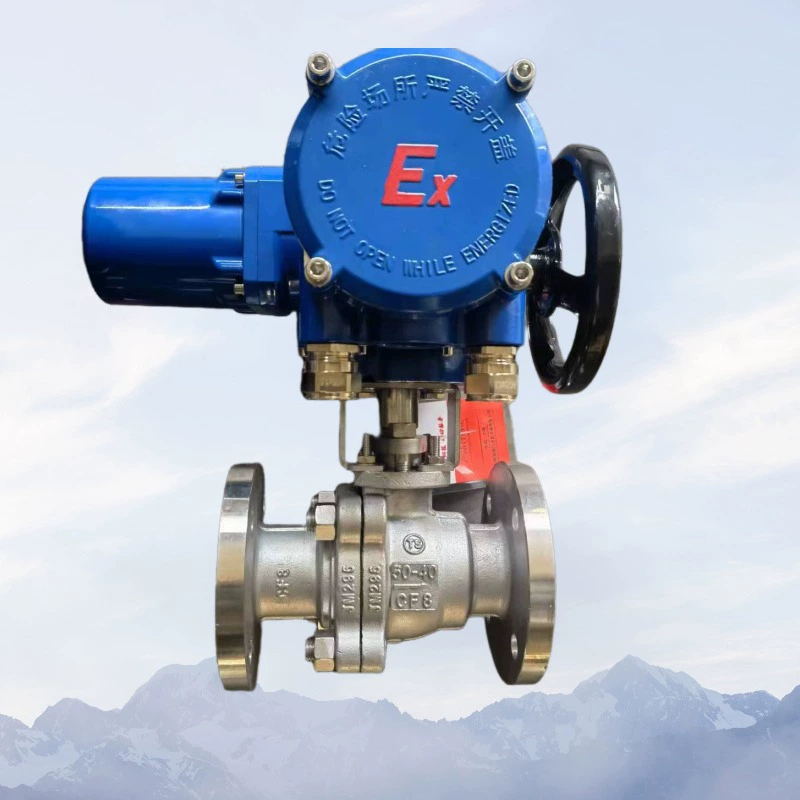 Shanghai Conedi поставляет взрывозащищенный электрический шаровой клапан Q9B41F с поддержкой взрывозащищенного электрического устройства KNDQ10-0.5B.